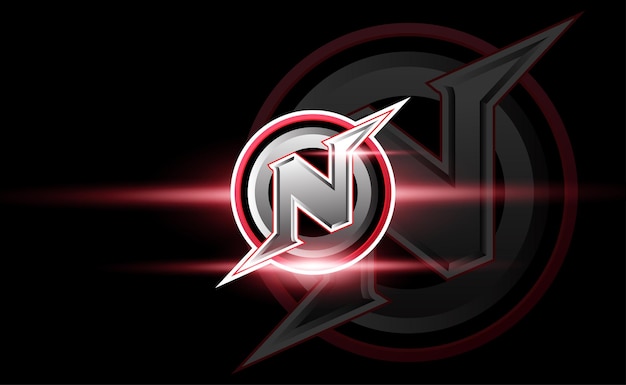 Initial letter N esport and gaming vector logo template