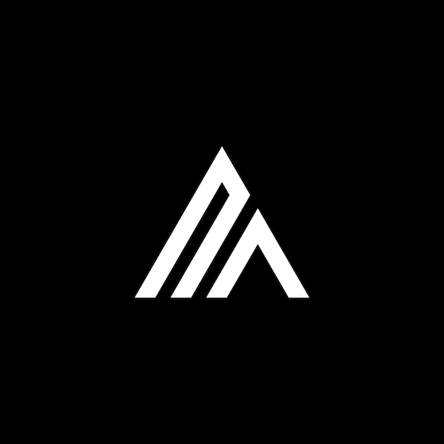 Logo del triangolo collegato con la lettera iniziale nc