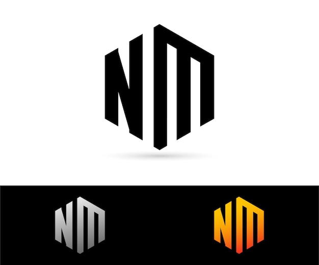 Initial Letter NM Logo