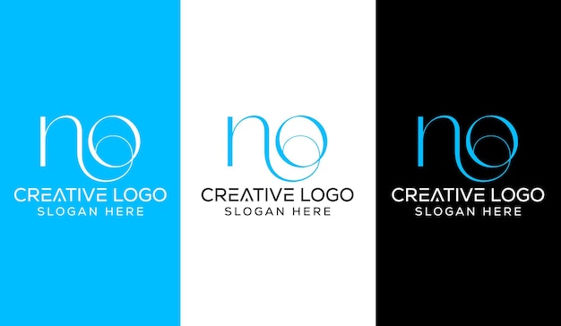 Initial Letter NO Logo Design Creative Modern Symbol Icon