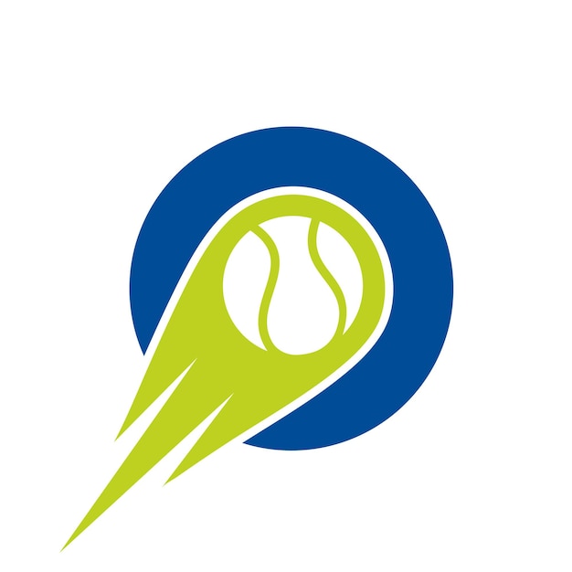 Первоначальная буква O Теннисный клуб Шаблон дизайна логотипа Теннисная спортивная академия Клубный логотип