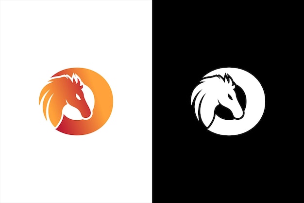 Initial letter O with horse vector logo design. Horse Letter O Illustration Template Icon.