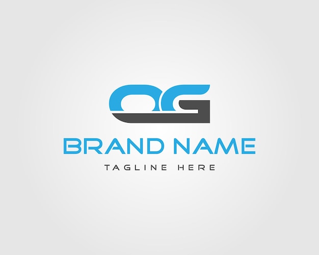 initial letter og abstract logo icon design minimal vector template