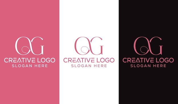 Первоначальная буква OG Logo Design Monogram Creative Modern Sign Symbol Icon