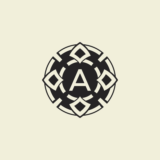 Initial letter A ornamental circle Uniting Artistic Flair with Modern Simplicity