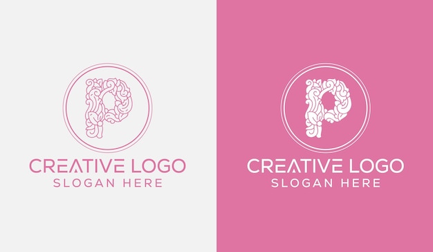 Vettore lettera iniziale p logo design monogram creative modern sign symbol icon