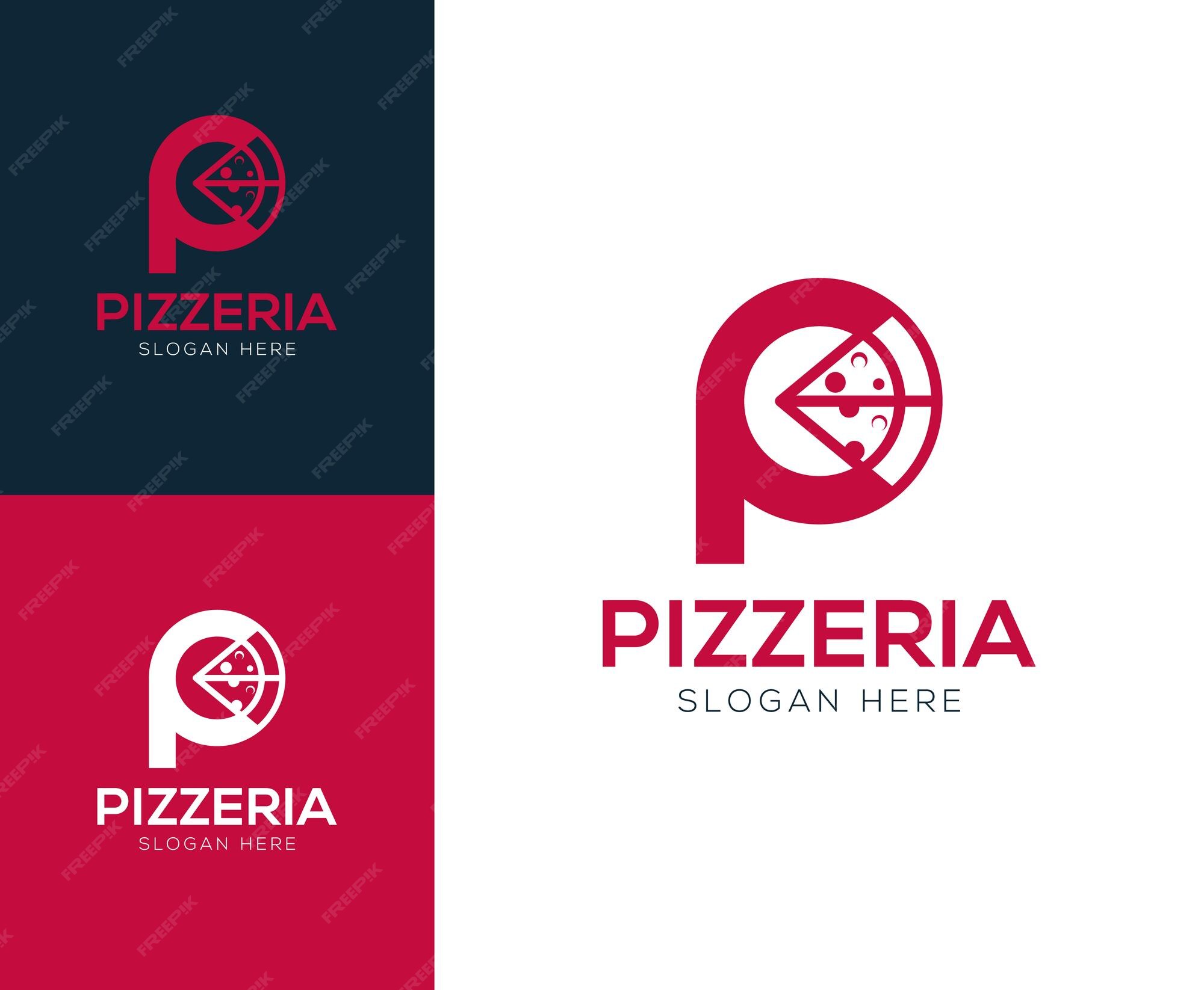 Premium Vector | Initial letter P with pizza logo design vector