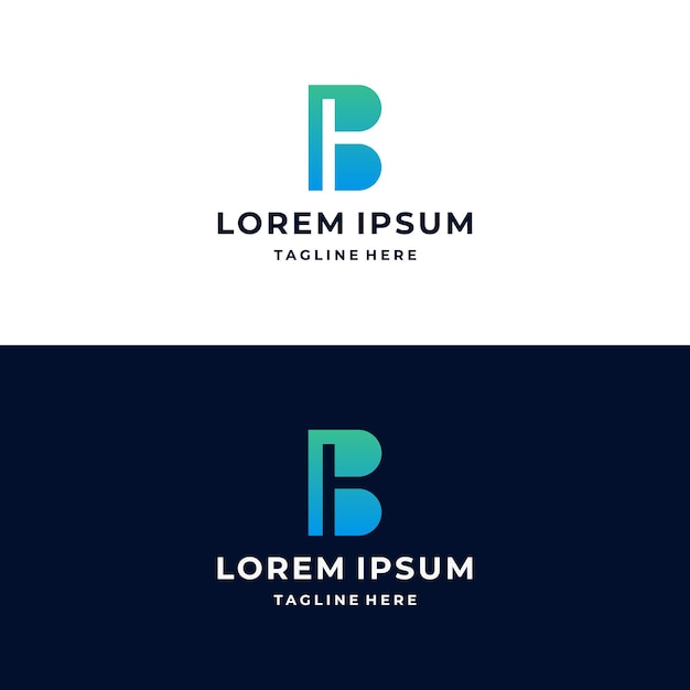 Initial letter pb bp logo design inspiration