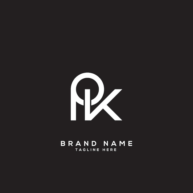 Initial letter PK KP P K Logo Design Vector Template Element