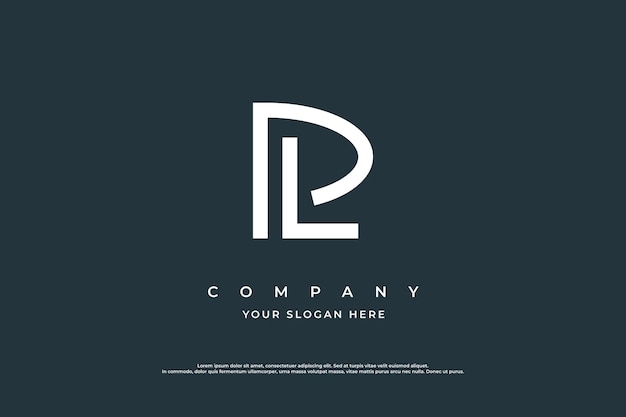 초기 편지 PL 로고 디자인 벡터 템플릿