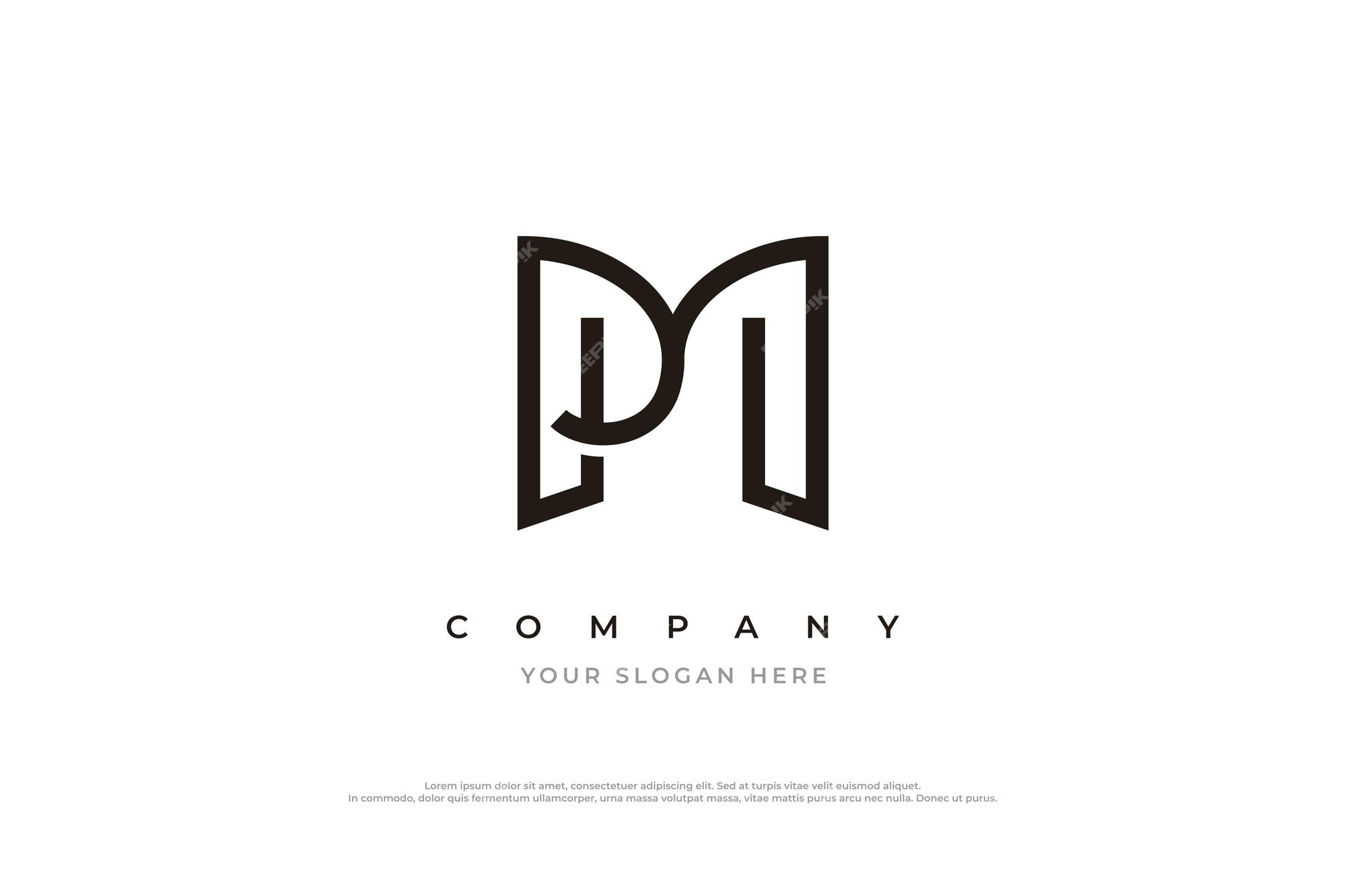 Premium Vector  Modern monogram initial letter pm logo design