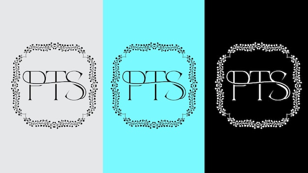 Initial letter pts logo design creative modern symbol icon monogram