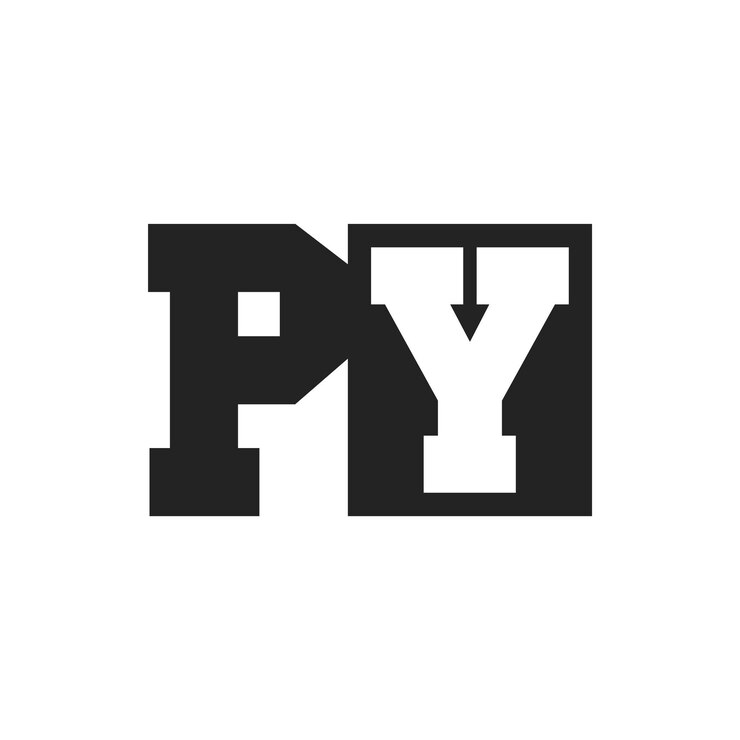 Vector initial letter py logo design template py logo