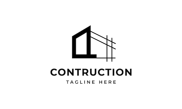 Initial letter q building contruction logo icon symbol