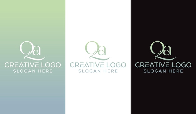 Initial Letter QA Logo Design Monogram Creative Modern Sign Symbol Icon