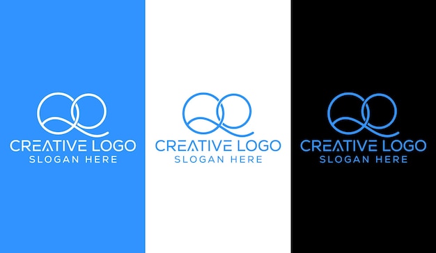 Lettera iniziale qo logo design monogram creative modern sign symbol icon