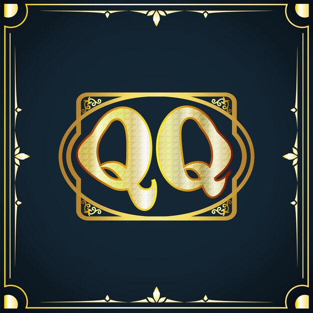 Vector initial letter qq royal luxury logo template