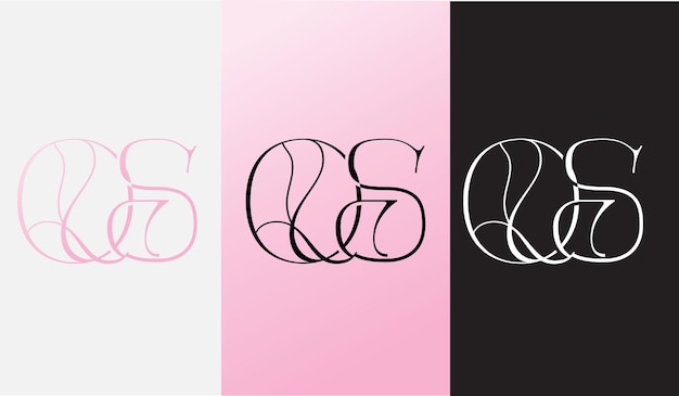 Initial letter QS logo design creative modern symbol icon monogram