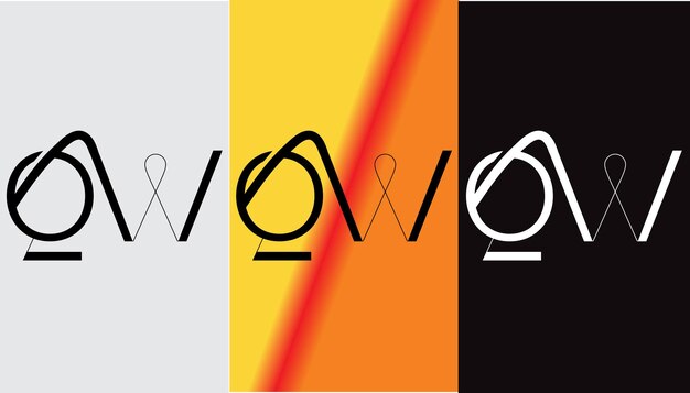 Vector initial letter qw logo design creative modern symbol icon monogram