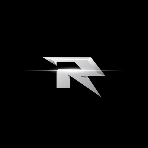 Начальная буква R esport дизайн логотипа шаблона