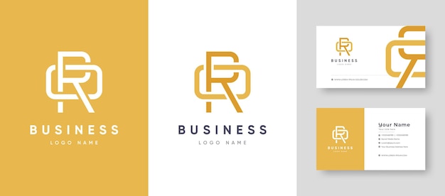 Initial Letter OR R O Company business Logo with Business Card Design Fresh or Clean Editable