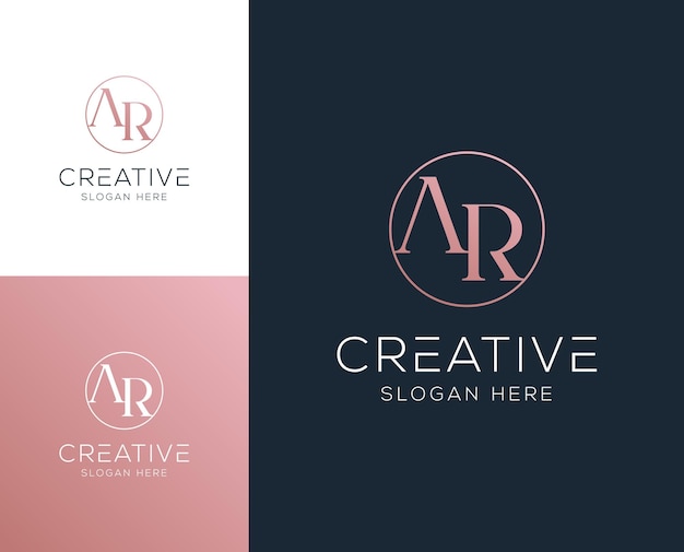 Initial letter RA AR logo design vector illustration