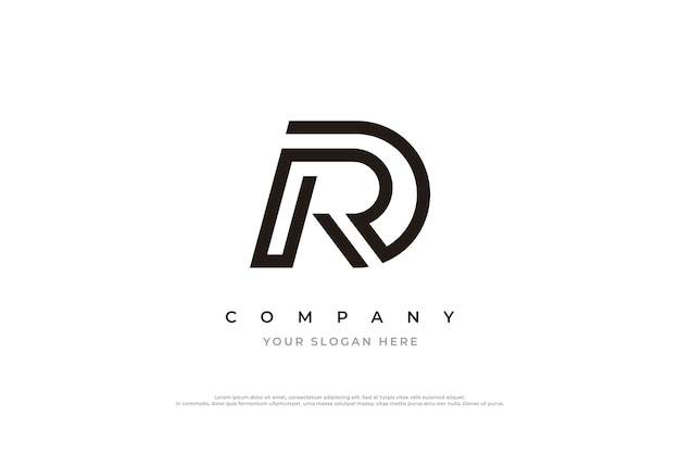 Initial letter rd logo or dr monogram logo design vector