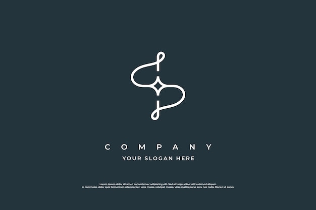 Initial Letter S Luxury and Minimal Logo Design Vector Template