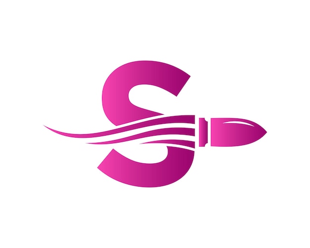 Initial Letter S Shooting Bullet Logo With Concept Weapon For Safety and Protection Symbol