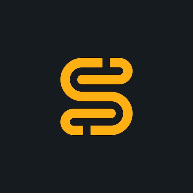 Initial letter s or ss minimal abstract and lineart logo icon