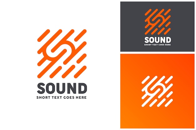 Vector initial letter s with diagonal lines square geometric shape logo design