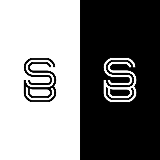 Initial Letter SB BS Logo Design Inspiration