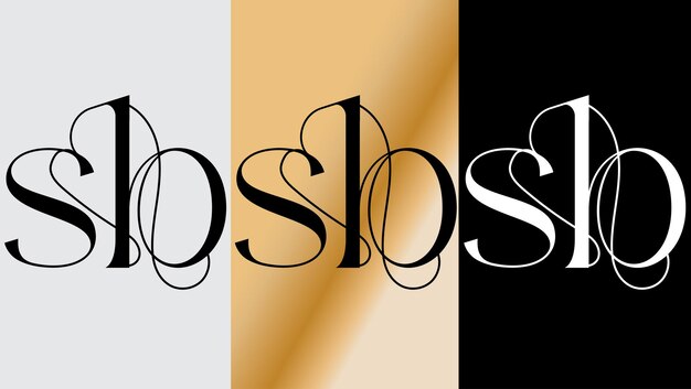Initial letter sb logo design creative modern symbol icon monogram