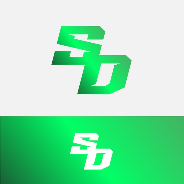 Lettera iniziale sd logo design creativo moderno simbolo icona monogramma
