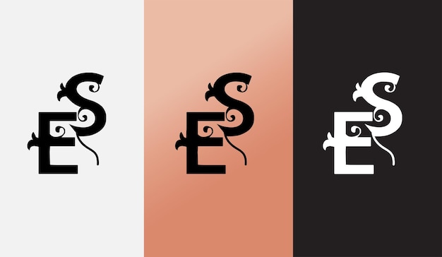 초기 문자 SE 로고 디자인 크리에이티브 모던 심볼 아이콘 모노그램