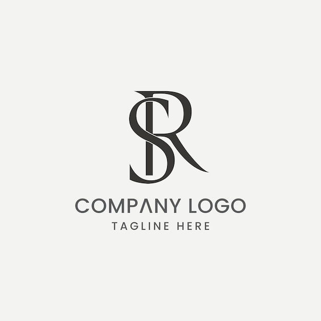 Vector initial letter sr logo design outstanding creative modern symbol sign