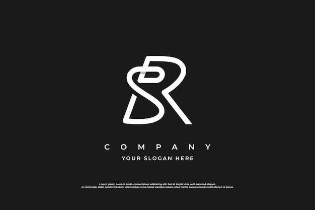 Initial Letter SR Logo Design Vector