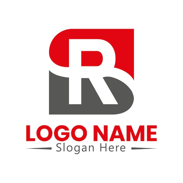Vettore vettore di disegno del logo tipografico lettera iniziale sr o rs con design di biglietti da visita