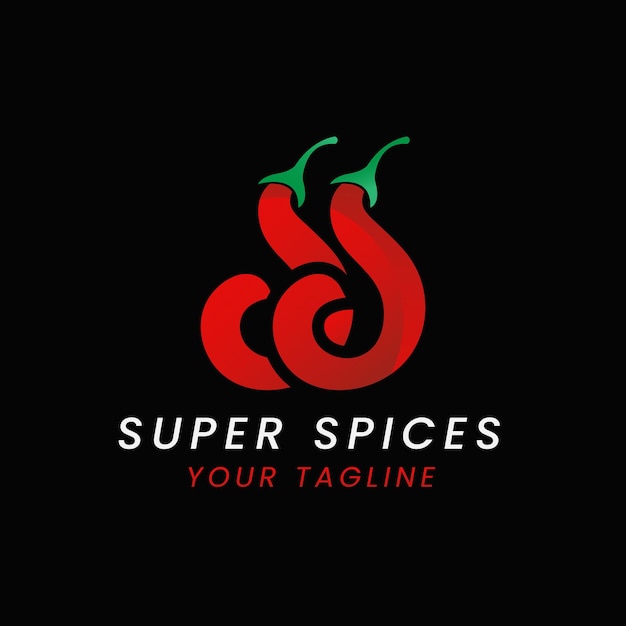 Vector initial letter ss logo for indian spices