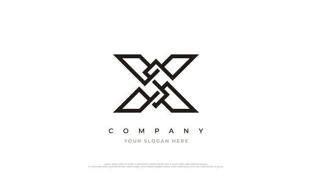 Initial Letter SX Monogram Logo Vector Template