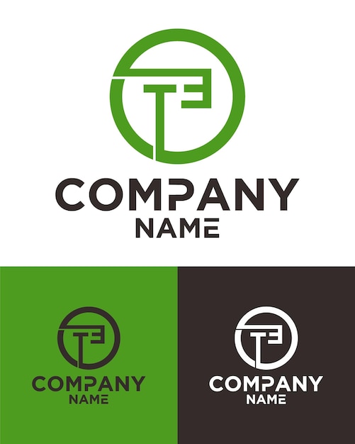 Initial letter t e logo vector design template