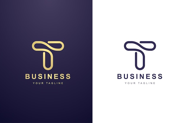 Initial letter t logo for business or beauty company.