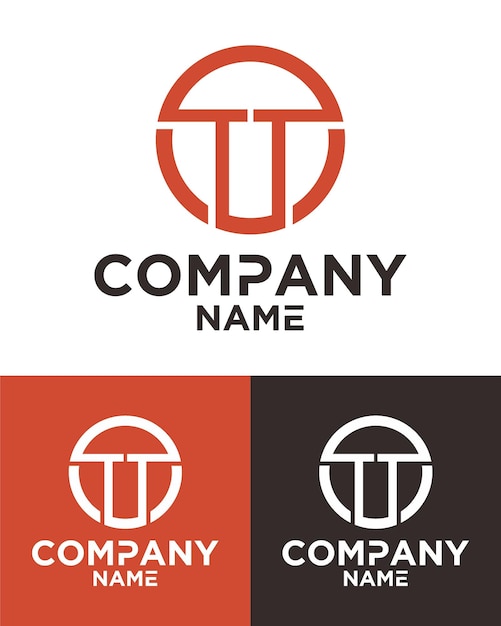 Initial letter t t logo vector design template