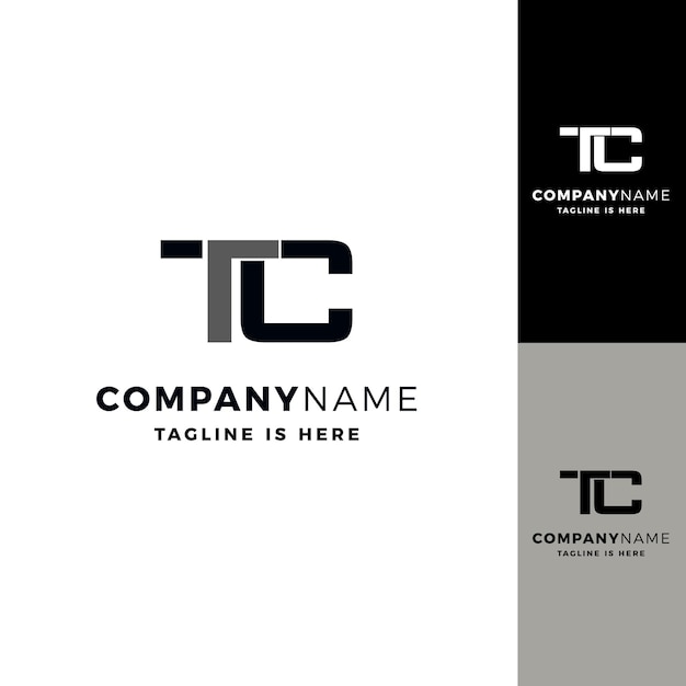 Initial letter tc logo vector icon illustration