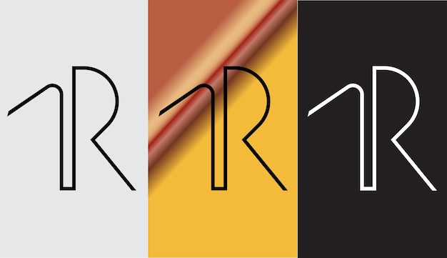 initial letter TR logo design