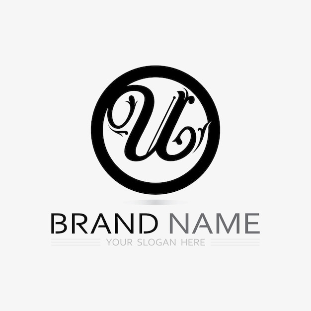 Initial letter U logo business and design icon vector