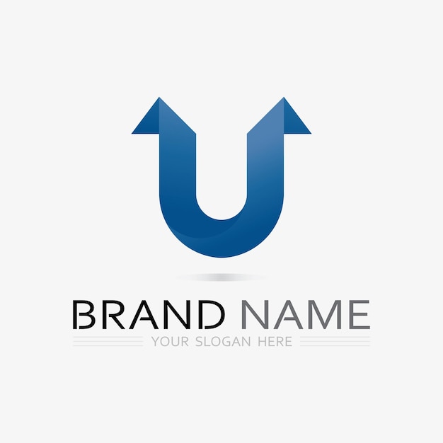 Initial letter U logo business and design icon vector