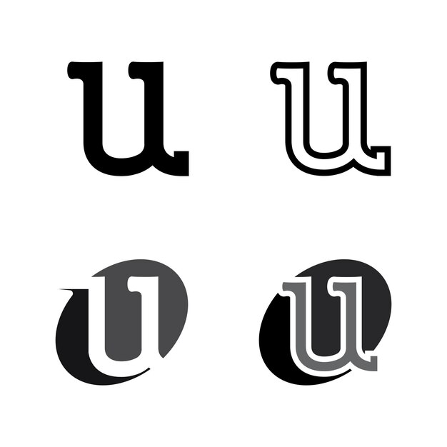 Initial letter U logo business and design icon vector