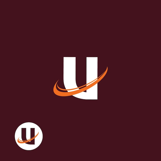 Vector initial letter u modern logo design concept