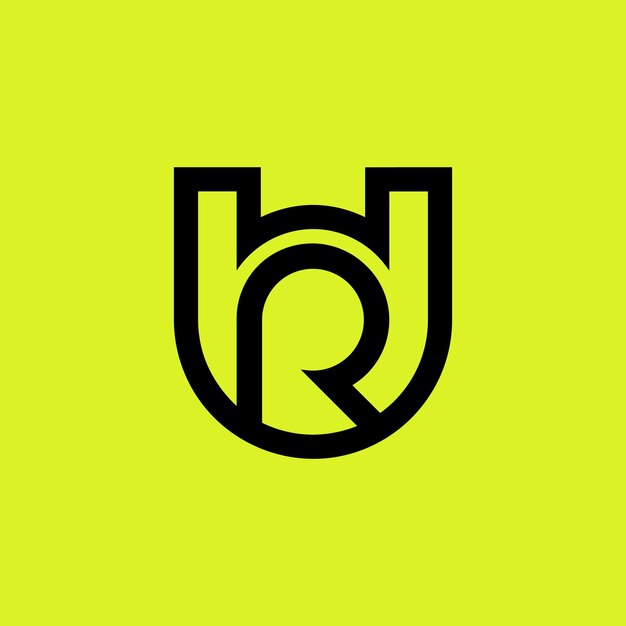 Initial letter ur or ru monogram logo